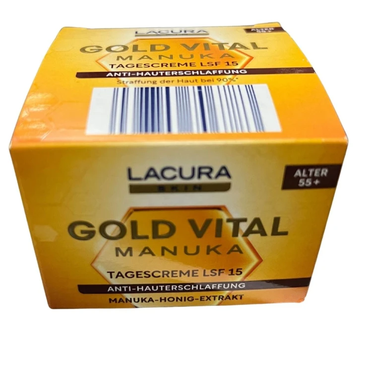 Lacura -Gold -Vital- Manuka -krem- na- dzień -SPF -15- 50- ml -opakowanie-przod