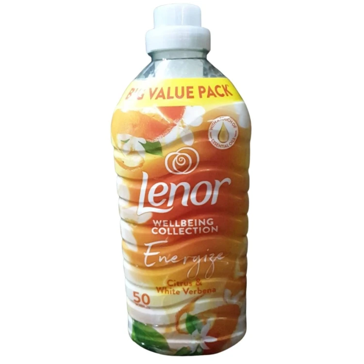 Lenor - wellbeing collection - energize - citrus &amp; white -verbena - płyn do płukania - 1650- ml - przód