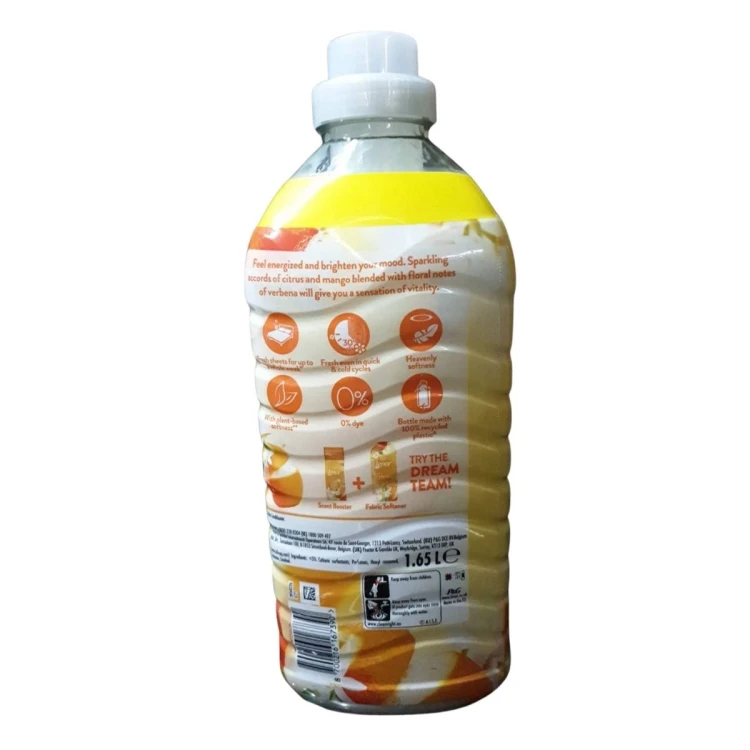 Lenor - wellbeing collection - energize - citrus &amp; white -verbena - płyn do płukania - 1650 -ml - tył
