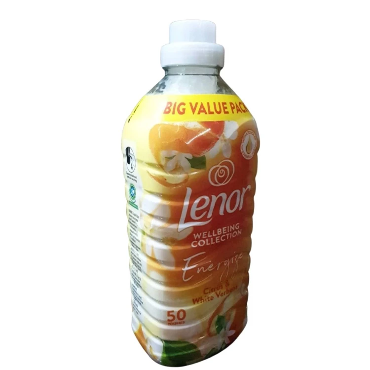 Lenor - wellbeing -collection - energize - citrus &amp; white -verbena - płyn do płukania - 1650 -ml - bok