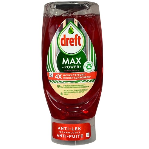 dreft max power pomegranate plyn do mycia naczyn 370 ml przod