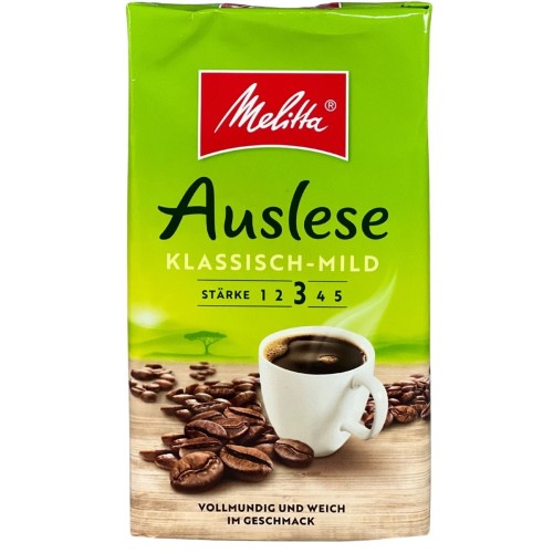 Kawa Melitta Auslese Klassisch-Mild 500 g przód opakowania