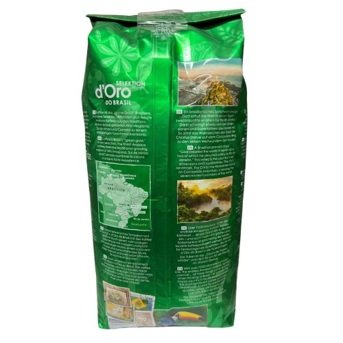 awa ziarnista Dallmayr d’Oro do Brasil 1 kg – tył opakowania