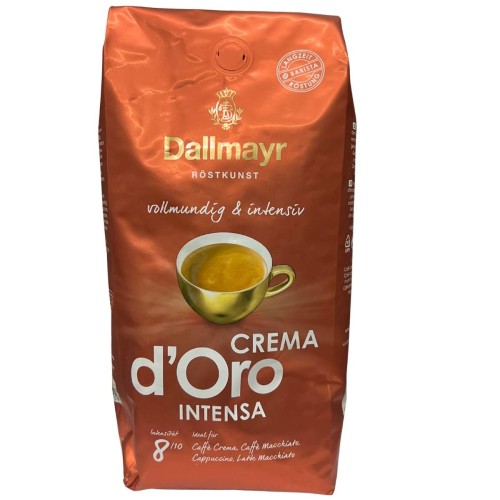 Kawa ziarnista Dallmayr Crema d’Oro Intensa 1 kg – przód oryginalnego opakowania z Niemiec