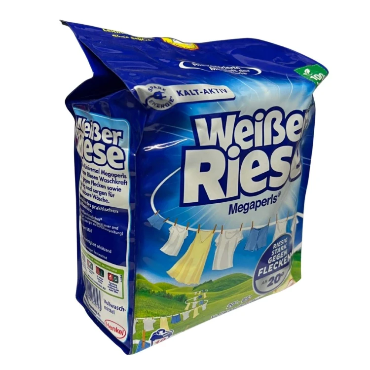 Weißer Riese Megaperls 1140 g – proszek do prania białego, widok z boku